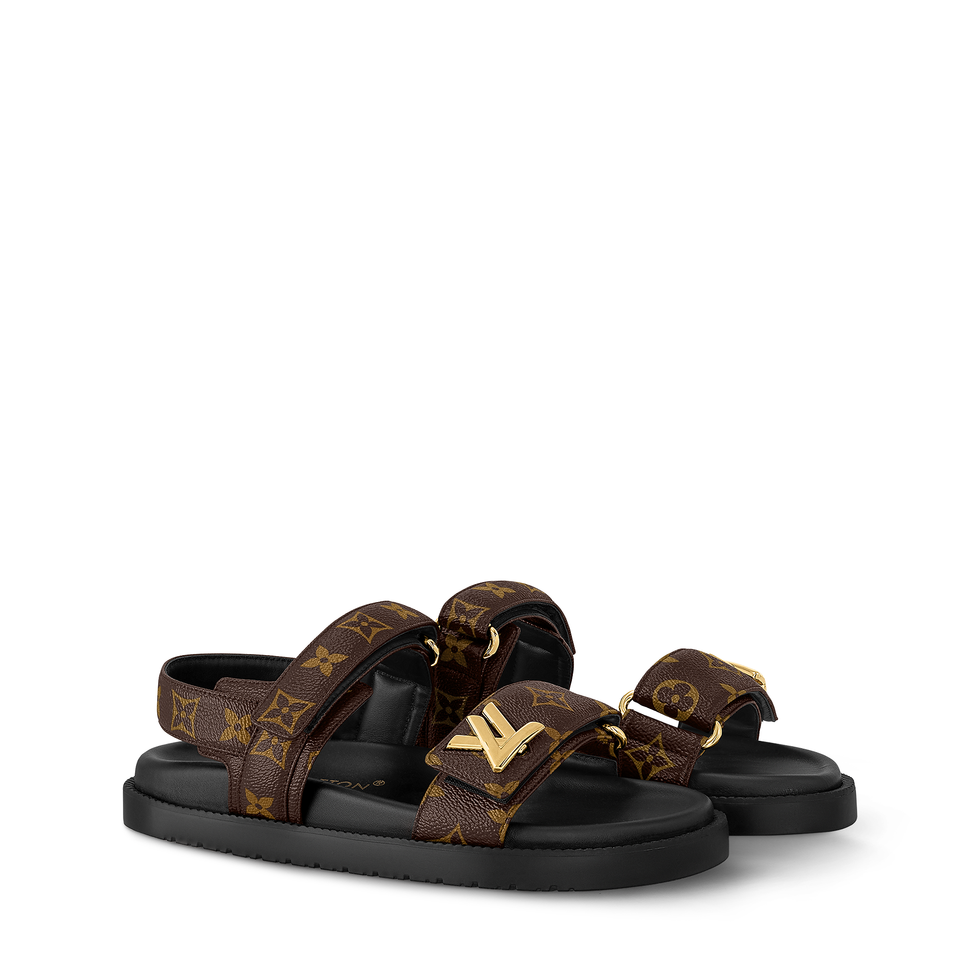 Shop LOUIS VUITTON LV Sunset Flat Comfort Sandal at Beverly Center